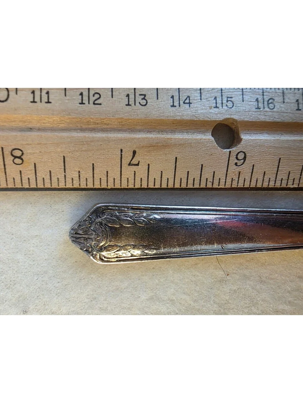 1937 National Silver Co Rose and Leaf Silverplate Master Butter Knife